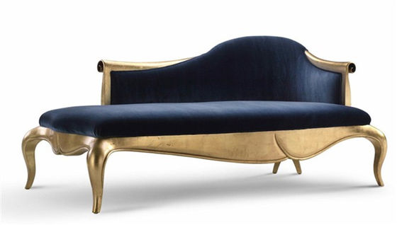 De zwarte Luxe Chaise Lounge van de Fluweelstof