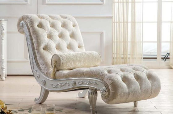 Witte Franse Luxe Chaise Lounge