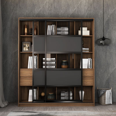 Stevige Houten Boekenkast met Glasdeur