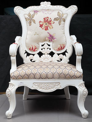ISO9001 antieke Hoge Achter Beklede Stoelen Champagne Velvet Snuggle Chair
