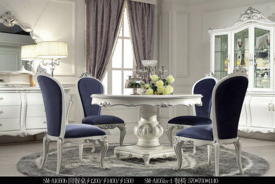 1400mm Vintage Dining Table And Chairs Solid Wood For Villa Restaurant