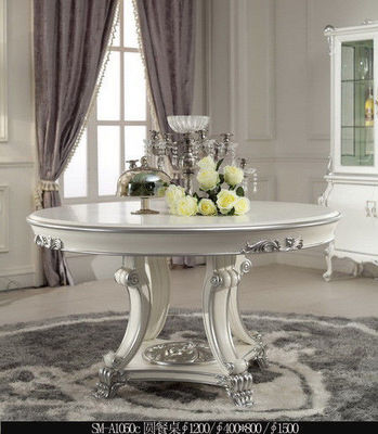 1400mm Vintage Dining Table And Chairs Solid Wood For Villa Restaurant