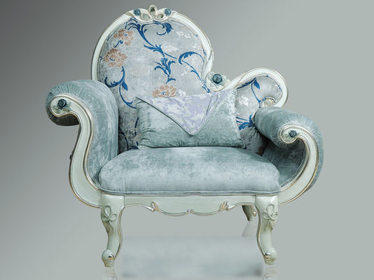 Elegante Blauwe Klassieke Leunstoel