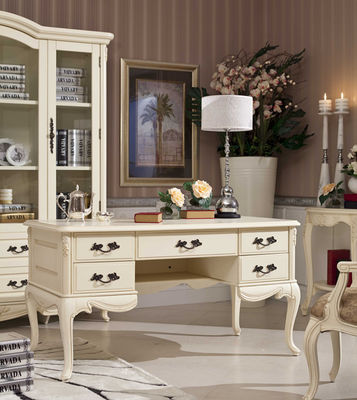 Vintage Rustic Meeting Office Classic Executive Desk Luxury Wooden Writing Table