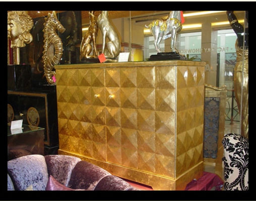 Gouden Gesneden Houten Borstkabinet