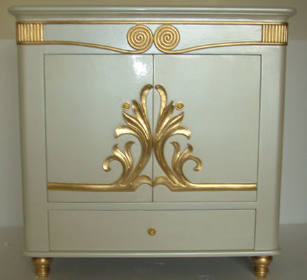 Gouden Gesneden Houten Borstkabinet
