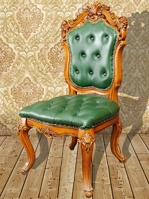 Groene Hand Op z'n gemak Gesneden Houten Stoelen