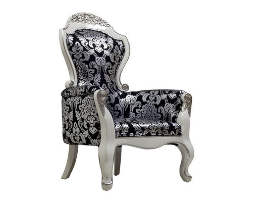 Van de het Hotelhal van de stoffenglasvezel de Koning Throne Chair 75kg van Sofa Chair Vintage Antique Silver