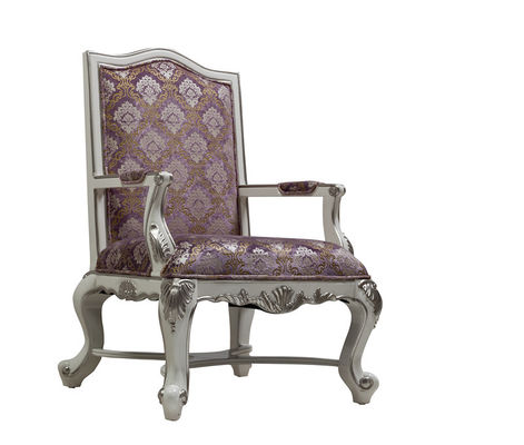 Van de het Hotelhal van de stoffenglasvezel de Koning Throne Chair 75kg van Sofa Chair Vintage Antique Silver