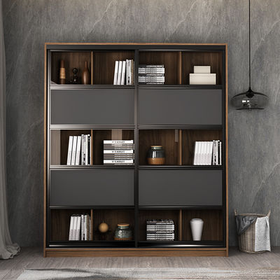 Stevige Houten Boekenkast met Glasdeur