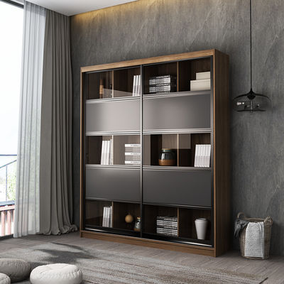 Stevige Houten Boekenkast met Glasdeur