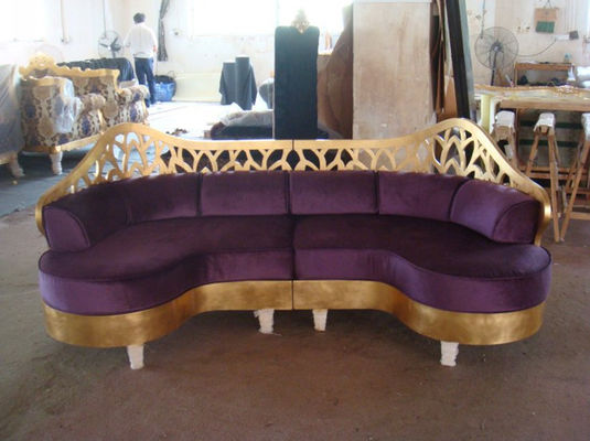 De klassieke Houten Luxe Sofa Ombination L-vormig Sofa Recliner van het Woonkamermeubilair