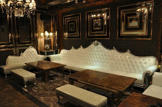 Van de Woonkamer de L-vormige Sofa Sectional KTV van het hoekbureau Laag van de het Hotel Franse Stijl
