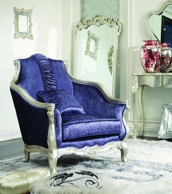 CAD 3D van het de Woonkamermeubilair van de 3 Stukluxe Modern Blauw 3 2 1 Seater-Fluweel Sofa Sets