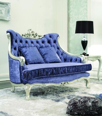 CAD 3D van het de Woonkamermeubilair van de 3 Stukluxe Modern Blauw 3 2 1 Seater-Fluweel Sofa Sets