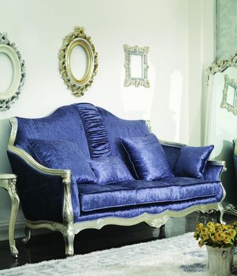 CAD 3D van het de Woonkamermeubilair van de 3 Stukluxe Modern Blauw 3 2 1 Seater-Fluweel Sofa Sets