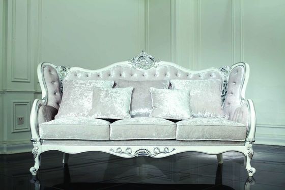 3 Seat-Fluweel Chesterfield Sofa Set