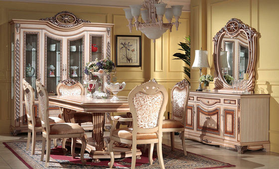6 de stoelen Gesneden Reeks van de Bloemeetkamer