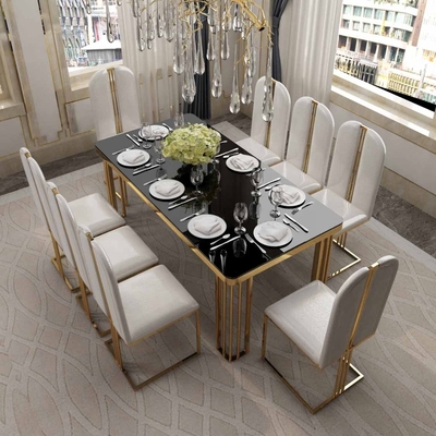 Gouden Beenfluweel het Dineren Stoelen